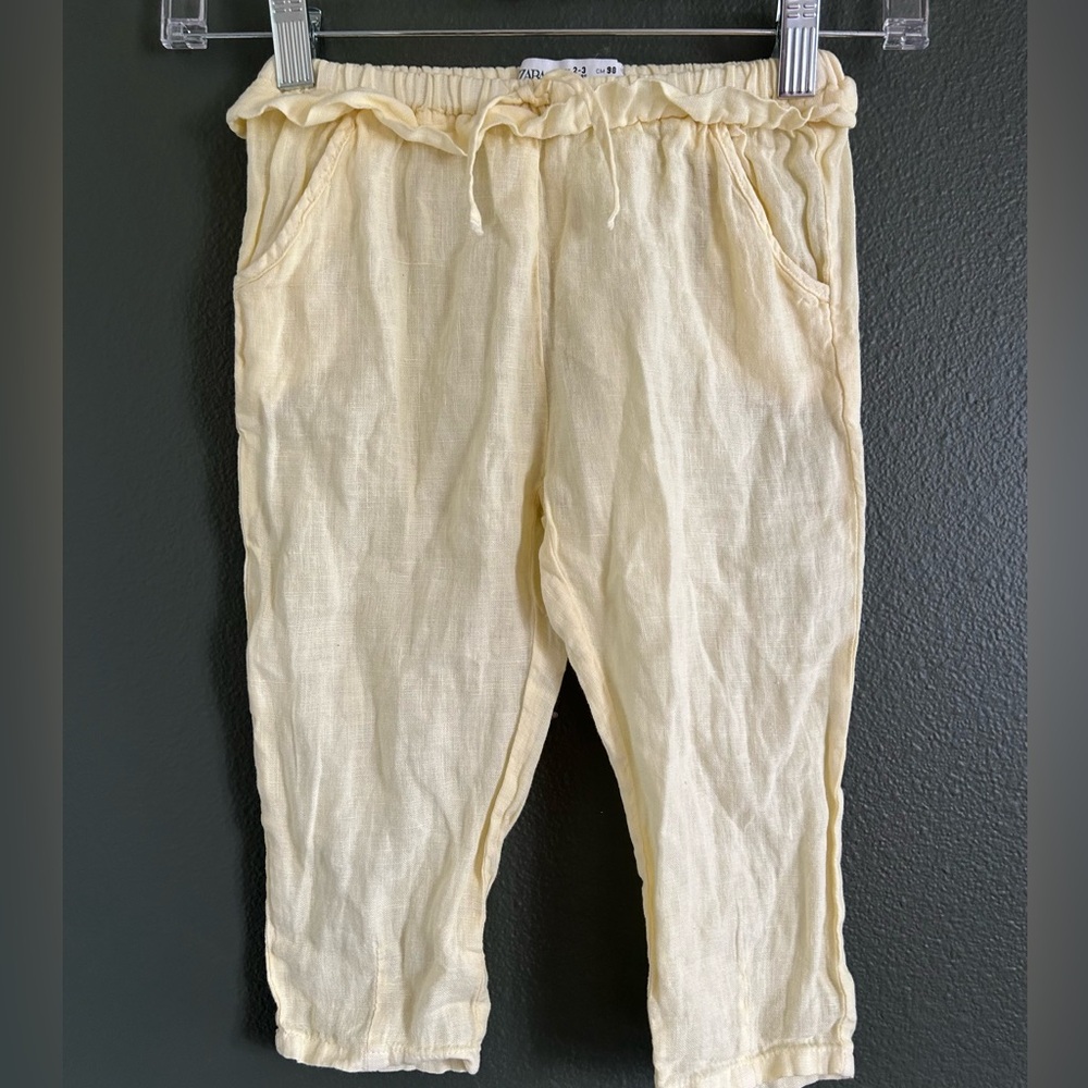 ZARA Kids | Yellow | LINEN PANTS 2-3 yrs